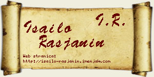 Isailo Rasjanin vizit kartica